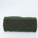 PRADA Hand Bag Nylon Khaki Silver Auth 166225-5