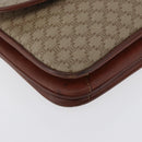 CELINE Macadam Canvas Shoulder Bag PVC Beige Gold Auth 166227-10