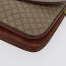 CELINE Macadam Canvas Shoulder Bag PVC Beige Gold Auth 166227-11