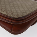 CELINE Macadam Canvas Shoulder Bag PVC Beige Gold Auth 166227-13