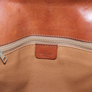 CELINE Macadam Canvas Shoulder Bag PVC Beige Gold Auth 166227-16