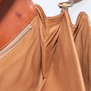 CELINE Macadam Canvas Shoulder Bag PVC Beige Gold Auth 166227-18