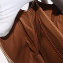 CELINE Macadam Canvas Shoulder Bag PVC Beige Gold Auth 166227-22