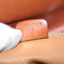 CELINE Macadam Canvas Shoulder Bag PVC Beige Gold Auth 166227-25