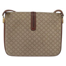 CELINE Macadam Canvas Shoulder Bag PVC Beige Gold Auth 166227-3