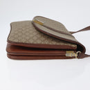 CELINE Macadam Canvas Shoulder Bag PVC Beige Gold Auth 166227-4