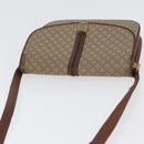 CELINE Macadam Canvas Shoulder Bag PVC Beige Gold Auth 166227-6