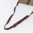 CELINE Macadam Canvas Shoulder Bag PVC Beige Gold Auth 166227-7