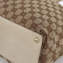 GUCCI GG Canvas Tote Bag Beige Gold 120836 Auth 166234-14