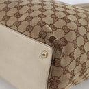 GUCCI GG Canvas Tote Bag Beige Gold 120836 Auth 166234-16