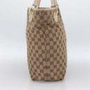 GUCCI GG Canvas Tote Bag Beige Gold 120836 Auth 166234-3