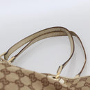 GUCCI GG Canvas Tote Bag Beige Gold 120836 Auth 166234-8
