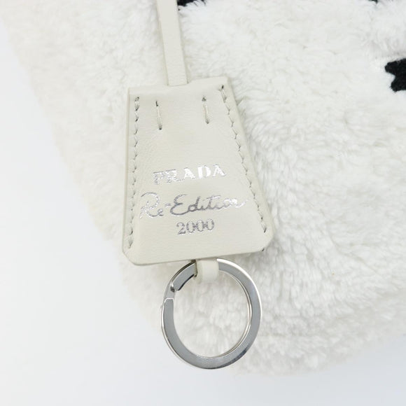 PRADA Hand pouch Hand Bag pile White Auth 166238M