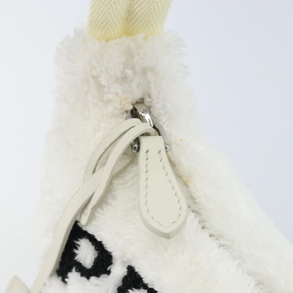PRADA Hand pouch Hand Bag pile White Auth 166238M