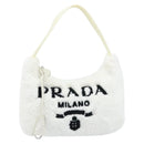 PRADA Hand pouch Hand Bag pile White Auth 166238M-2