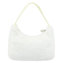 PRADA Hand pouch Hand Bag pile White Auth 166238M-3