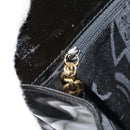 Salvatore Ferragamo Gancini Chain Bag Patent leather Black Gold Auth 166240-22