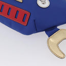 GUCCI Children Waist bag Nylon Blue Silver 550771 Auth 166242M-11