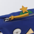 GUCCI Kinderen Heuptas Nylon Blauw Zilver 550771 Auth 166242M-17