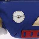 GUCCI Kinderen Heuptas Nylon Blauw Zilver 550771 Auth 166242M-18