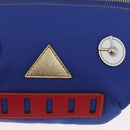 GUCCI Kinderen Heuptas Nylon Blauw Zilver 550771 Auth 166242M-19