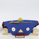 GUCCI Kinderen Heuptas Nylon Blauw Zilver 550771 Auth 166242M-12