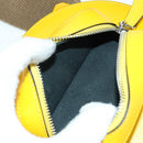 FENDI Ping Pong Racket Case Shoulder Bag Leather Yellow Silver Auth 166245SM-16