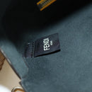 FENDI Ping Pong Racket Case Shoulder Bag Leather Yellow Silver Auth 166245SM-22
