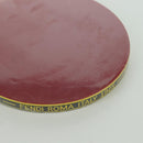 FENDI Ping Pong Racket Case Shoulder Bag Leather Yellow Silver Auth 166245SM-29
