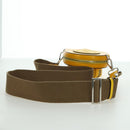 FENDI Ping Pong Racket Case Shoulder Bag Leather Yellow Silver Auth 166245SM-7