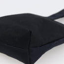 CELINE Circle Pouch Nylon Navy Gold Auth 166247A-16