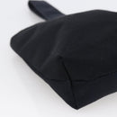 CELINE Circle Pouch Nylon Navy Gold Auth 166247A-17
