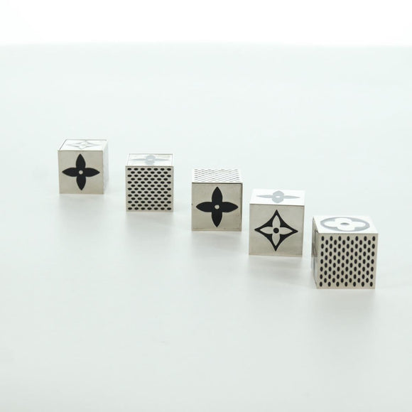 LOUIS VUITTON LV Cube Game metal Silver M99454 LV Auth 166248V