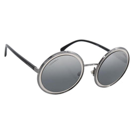 CHANEL Sunglasses metal Black CC Auth 166249V