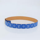 LOUIS VUITTON Monogram LVprinted Initials 40 MM Belt Blue M8460 Auth 166253SAM-3
