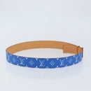 LOUIS VUITTON Monogram LVprinted Initials 40 MM Belt Blue M8460 Auth 166253SAM-4