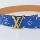 LOUIS VUITTON Monogram LVprinted Initials 40 MM Belt Blue M8460 Auth 166253SAM-5