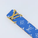 LOUIS VUITTON Monogram LVprinted Initials 40 MM Belt Blue M8460 Auth 166253SAM-6