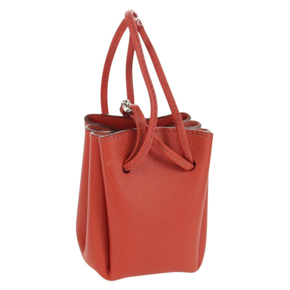 HERMES Vespa Pouch Leather Red Auth 166254M
