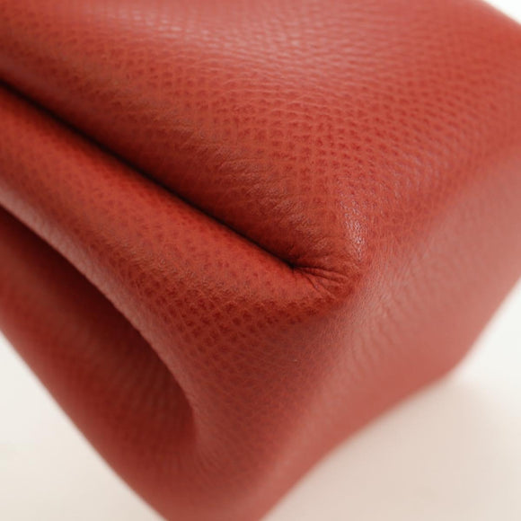 HERMES Vespa Pouch Leather Red Auth 166254M