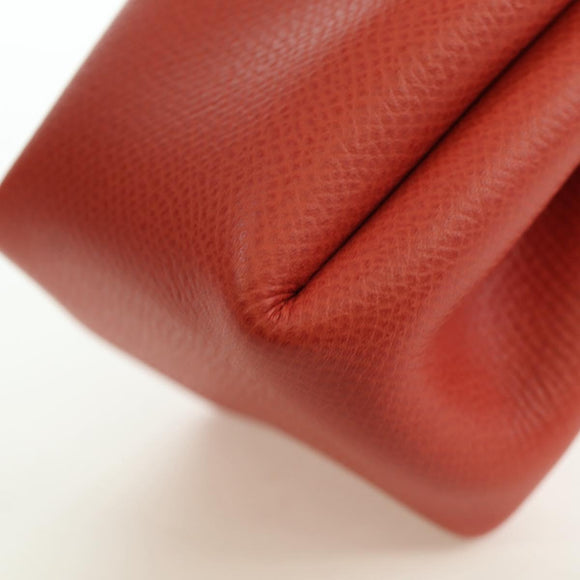 HERMES Vespa Pouch Leather Red Auth 166254M