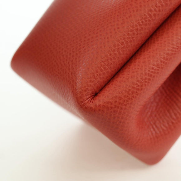 HERMES Vespa Pouch Leather Red Auth 166254M