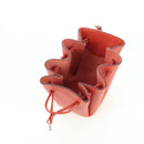 HERMES Vespa Pouch Leather Red Auth 166254M-9