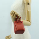 HERMES Vespa Pouch Leather Red Auth 166254M-21