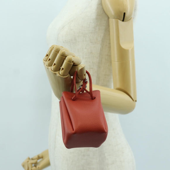 HERMES Vespa Pouch Leather Red Auth 166254M