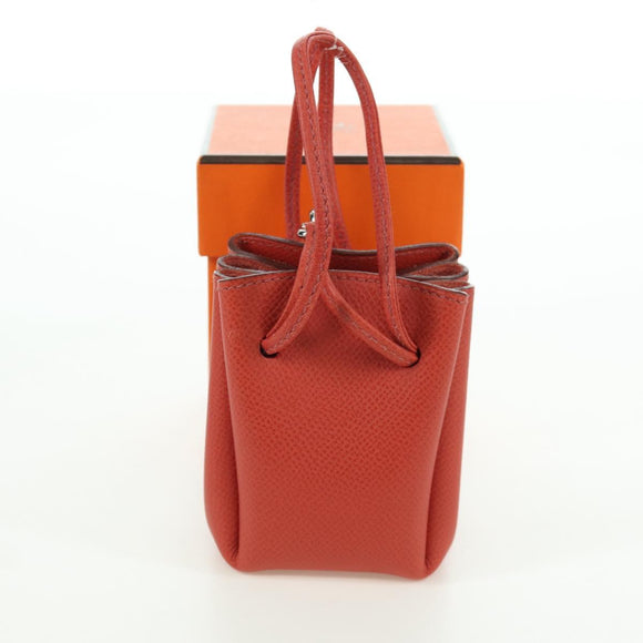 HERMES Vespa Pouch Leather Red Auth 166254M