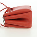 HERMES Vespa Pouch Leather Red Auth 166254M-3