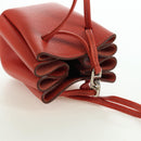 HERMES Vespa Pouch Leather Red Auth 166254M-6
