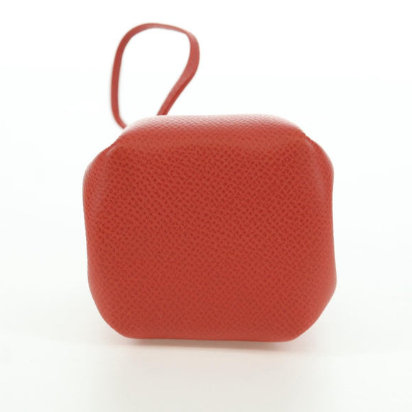 HERMES Vespa Pouch Leather Red Auth 166254M