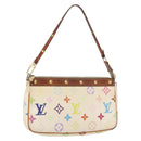 LOUIS VUITTON Monogram Multicolor Pochette Pouch White M92649 LV Auth 166270-1